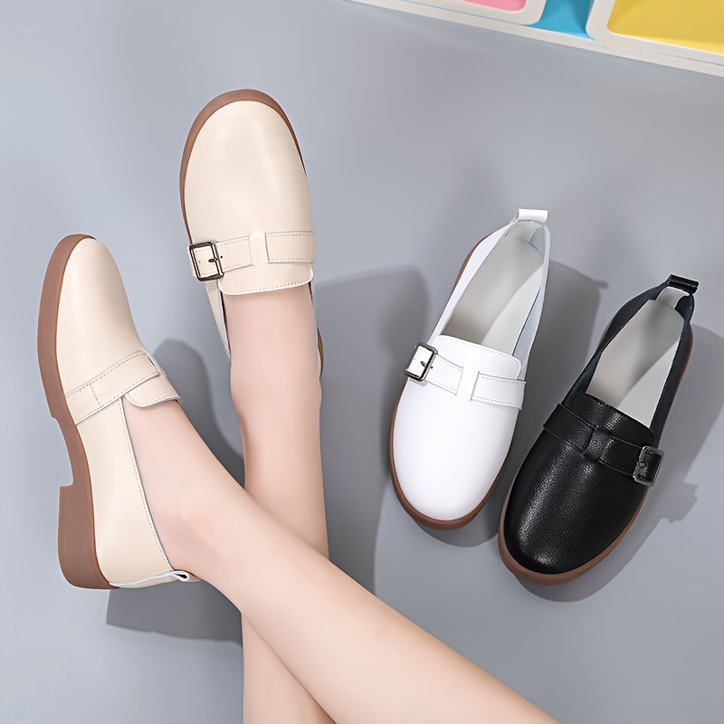 Women s Solid Color Stylish Loafers Slip Lightweight Soft details 0