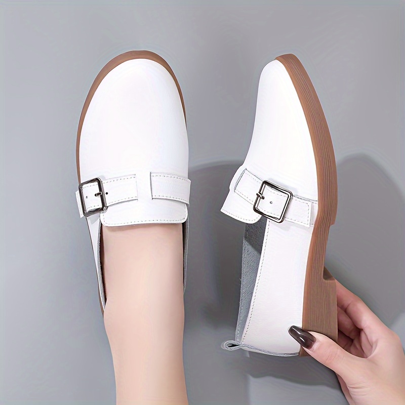 Women s Solid Color Stylish Loafers Slip Lightweight Soft details 2