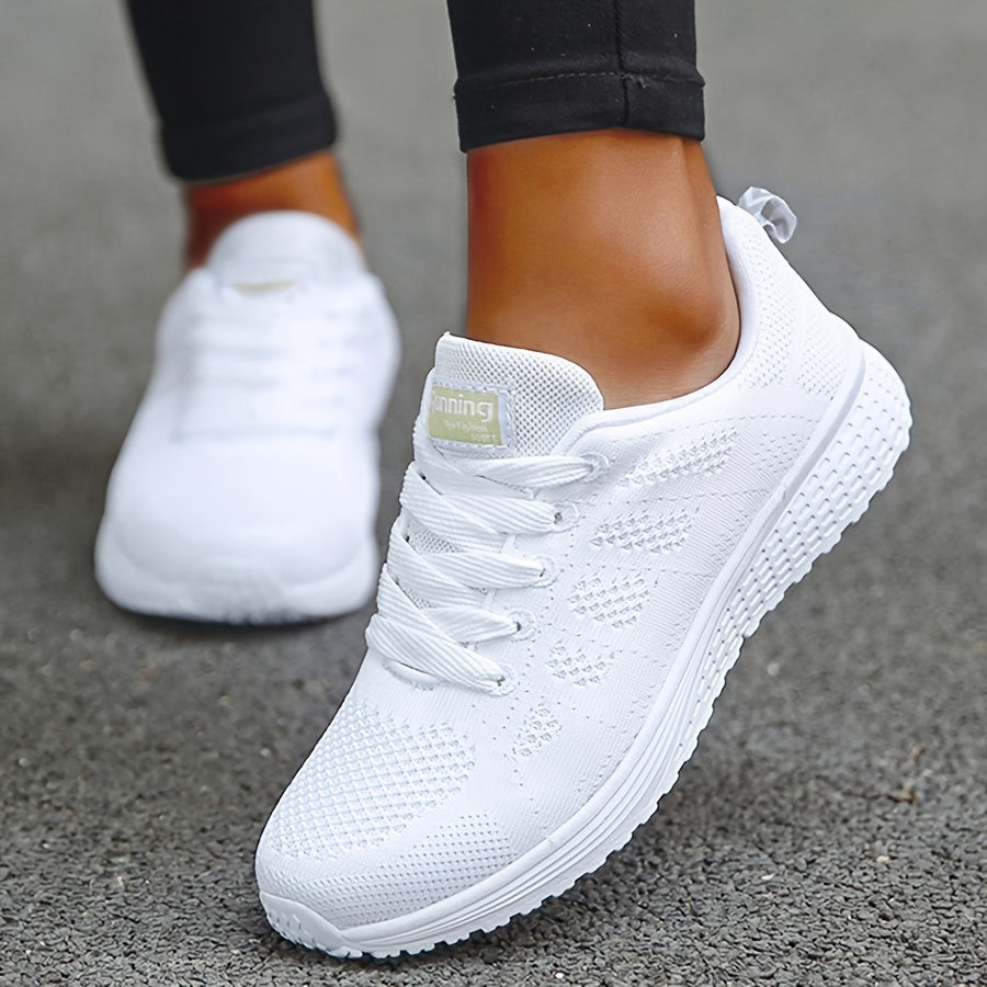 womens comfortable casual sneakers soft sole athletic shoes breathable fabric details 1