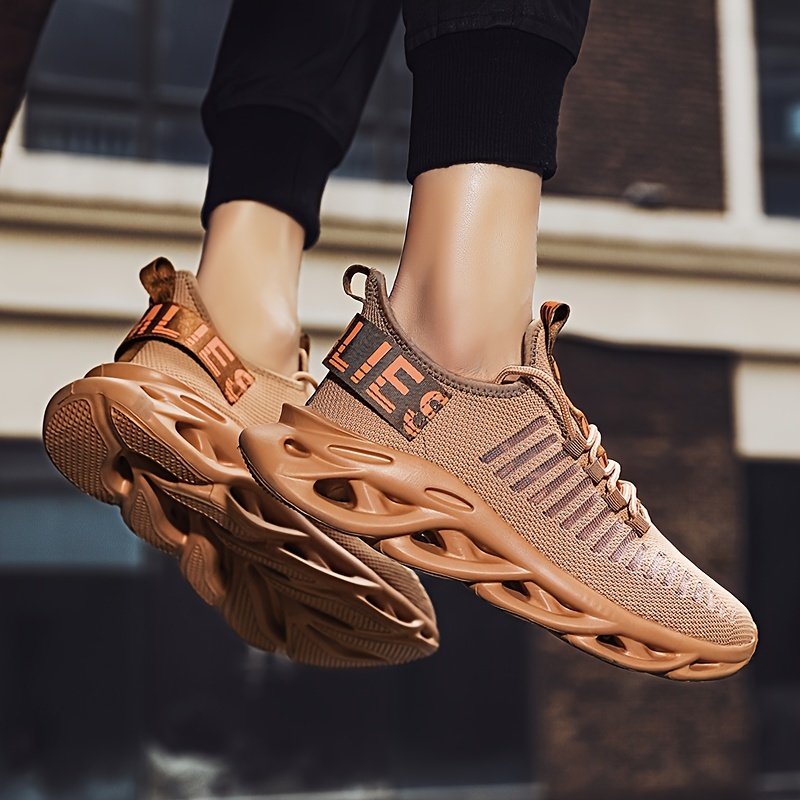 trendy blade type slip on wear running shoes elastic mesh breathable non slip preppy school sneakers soft comfortable stylish casual versatile athletic shoes sock shoes for women men details 7