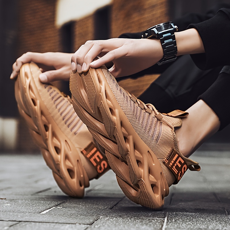 trendy blade type slip on wear running shoes elastic mesh breathable non slip preppy school sneakers soft comfortable stylish casual versatile athletic shoes sock shoes for women men details 8