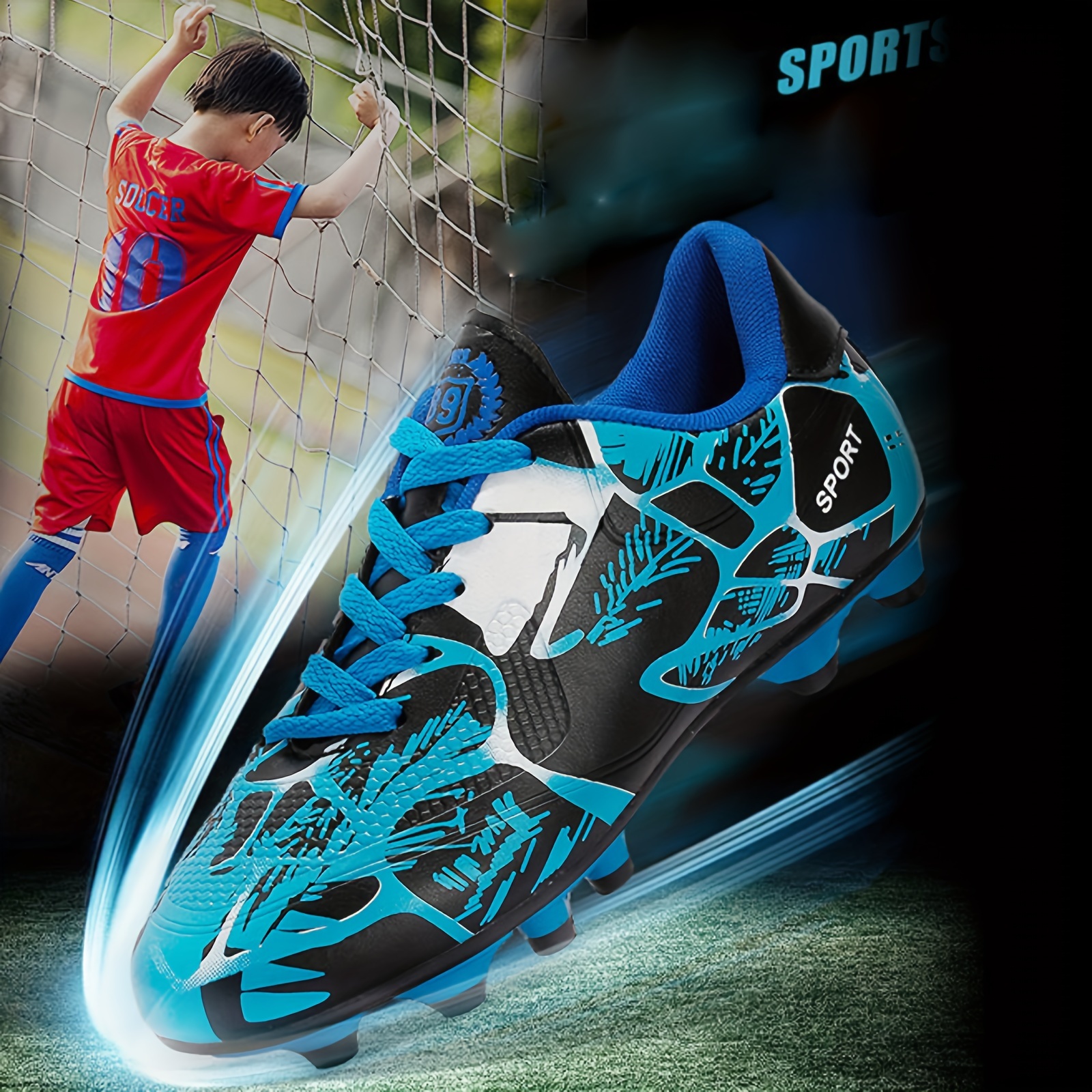 unisex non slip football cleat with spikes professional comfy outdoor breathable soccer for training competition details 3