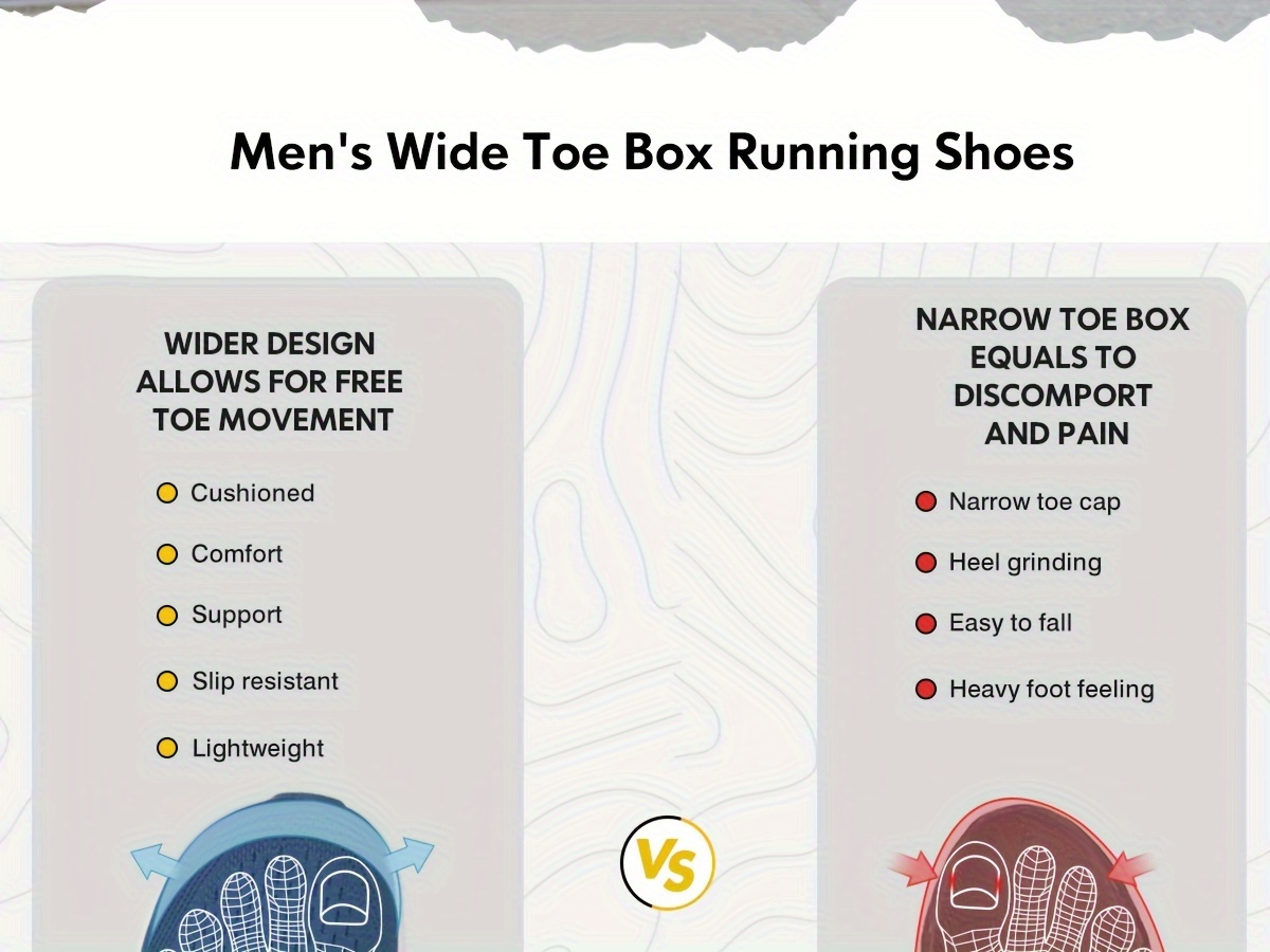 Mens Wide Toe Box Sneakers Comfort Shoes For Ingrown Toenail Free Shipping On Items Shipped From Temu Temu details 1